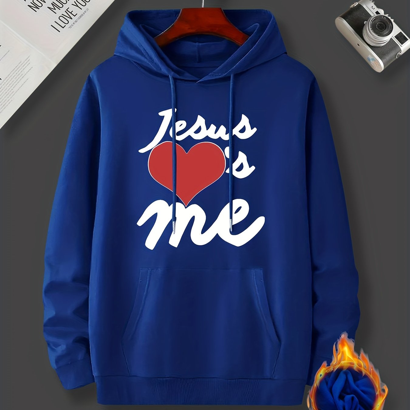 Jesus Loves Me Unisex Christian Pullover Hooded Sweatshirt claimedbygoddesigns