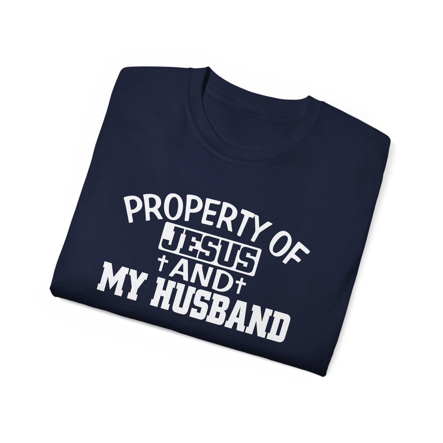 Property Of Jesus And My Husband Women's Christian T-shirt Printify