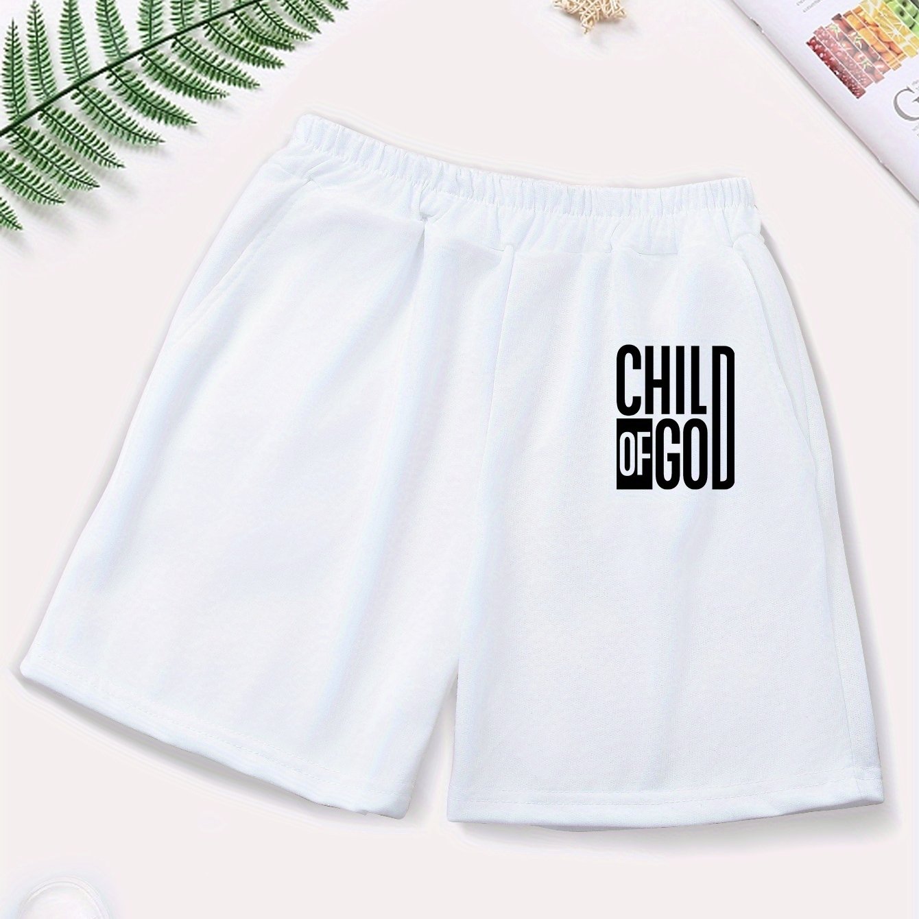 Child Of God Youth Christian Shorts claimedbygoddesigns