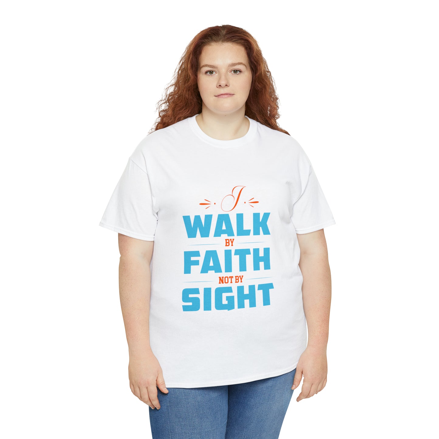 I Walk By Faith & Not By Sight Unisex Heavy Cotton Tee