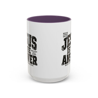 Jesus Is the Answer Christian Coffee Mug | Matthew 11:28