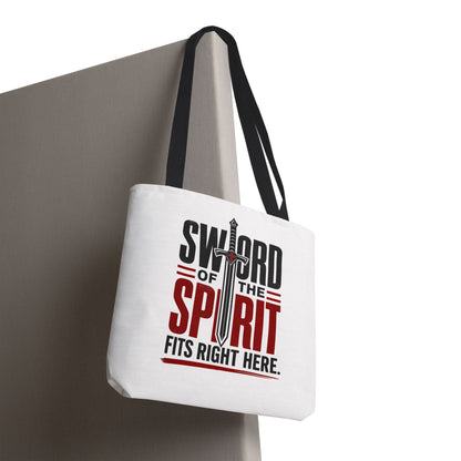 Sword of the Spirit Tote Bag — Christian Faith Inspirational Canvas Tote - ClaimedbyGodDesigns