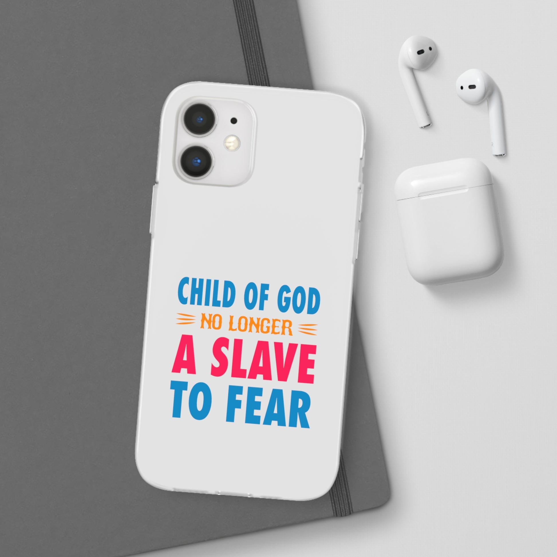 Child Of God No Longer A Slave To Fear Christian Flexi Phone Case Printify