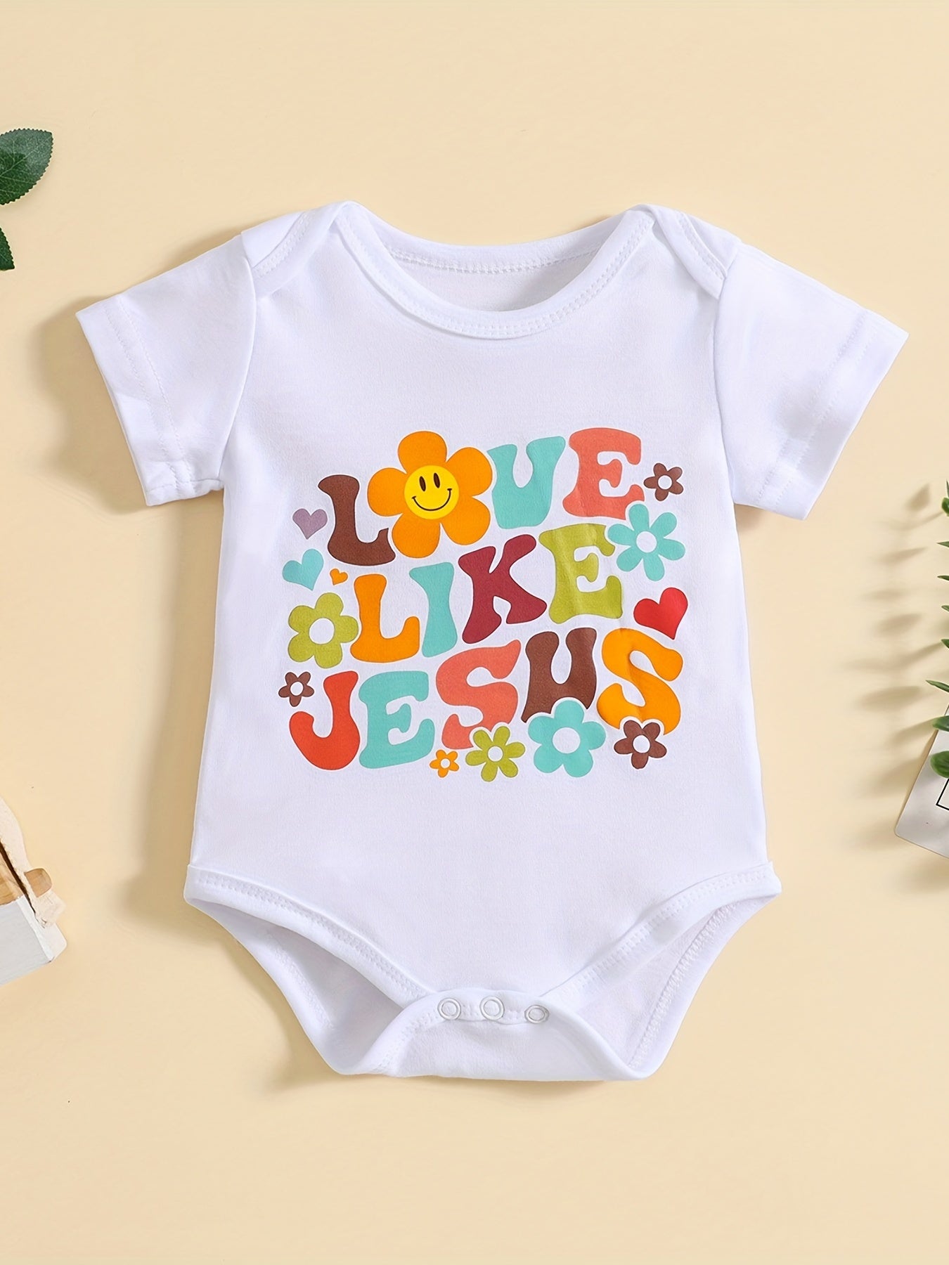 Love Like Jesus Christian Baby Onesie claimedbygoddesigns