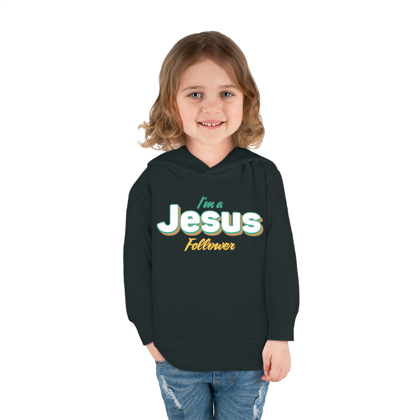 I'm A Jesus Follower Christian Toddler Pullover Fleece Hooded Sweatshirt