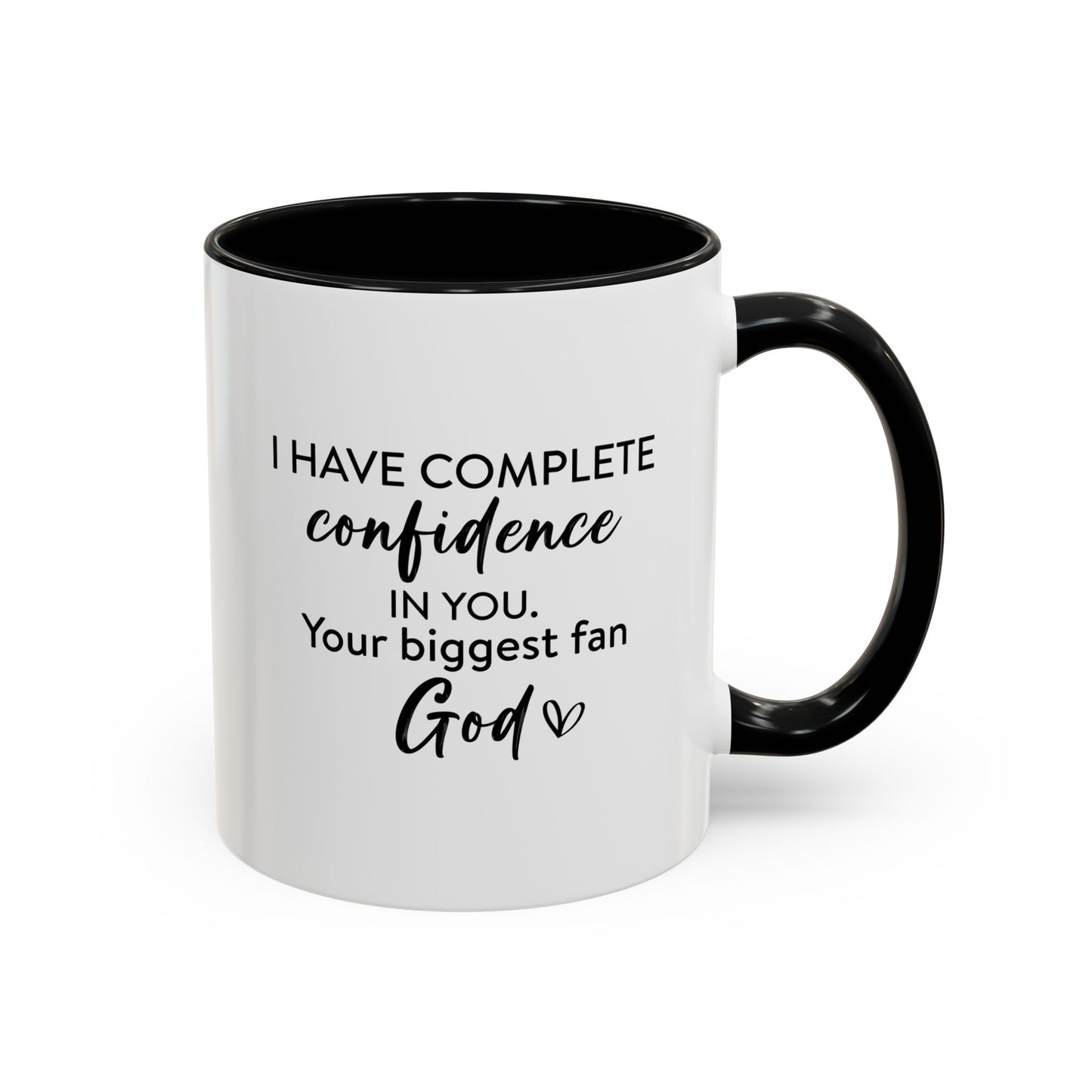 Christian Ceramic Mug- Godfidence Accent Coffee Mug (11, 15oz)