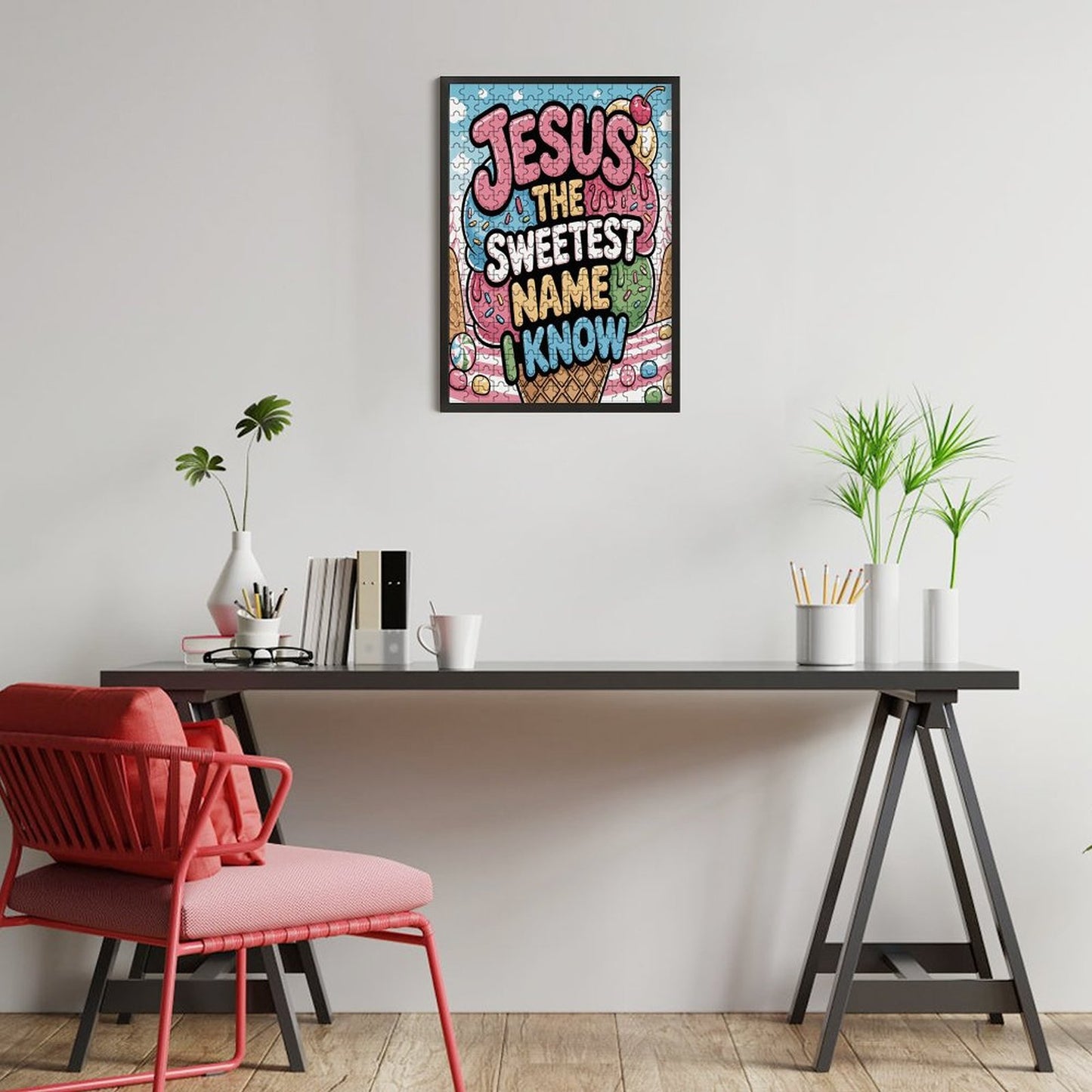 Jesus The Sweetest Name I Know Christian Vertical Wooden Puzzle