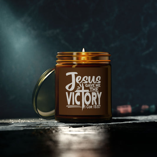 Jesus Gave Me The Victory Christian Scented Candle (4oz, 9oz)