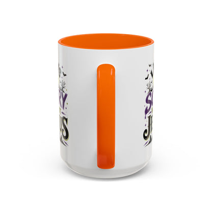 Coffee Mug — “Life Is Scary Without Jesus” Halloween Christian Accent Mug (11/15oz)