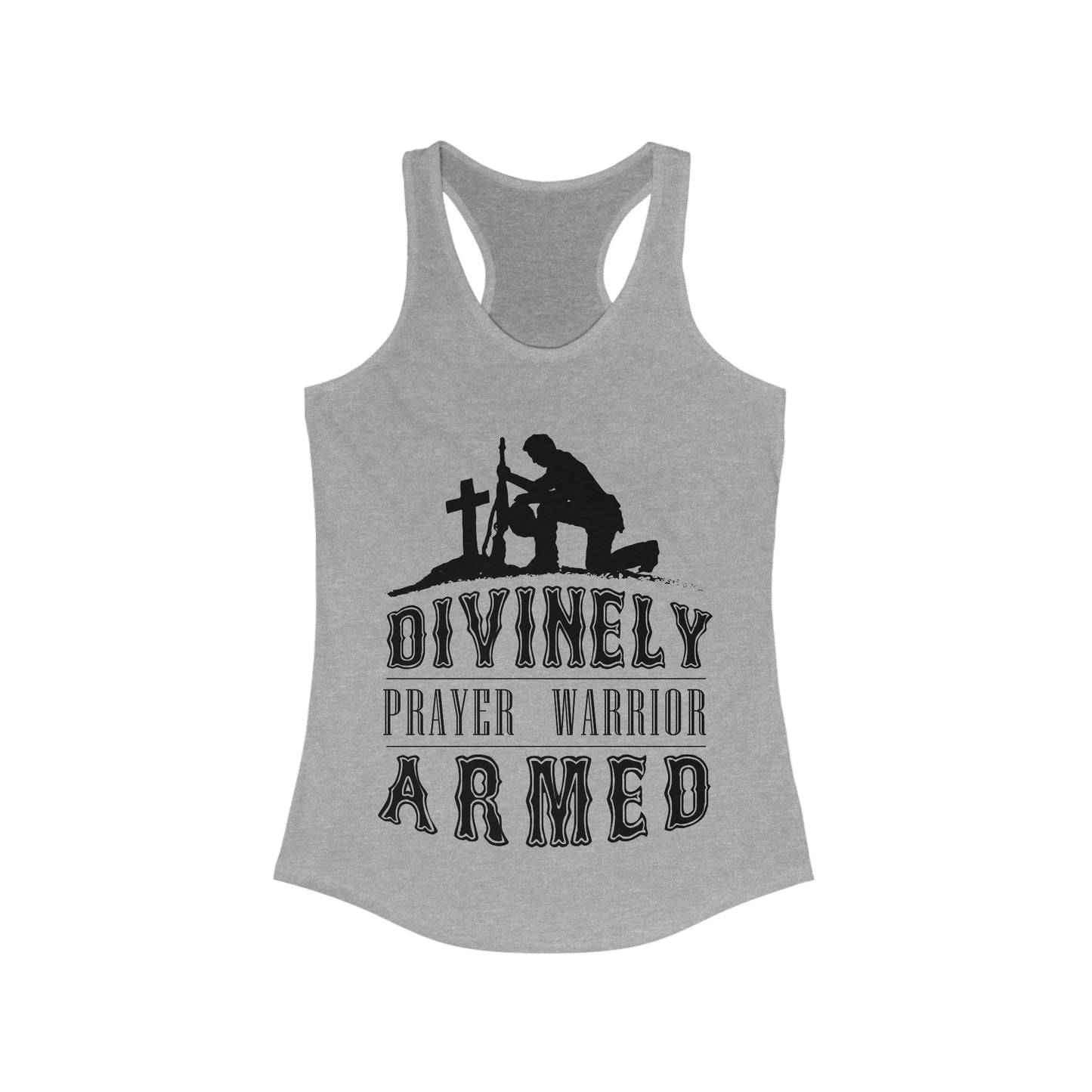 divinely armed prayer warrior slim fit tank-top