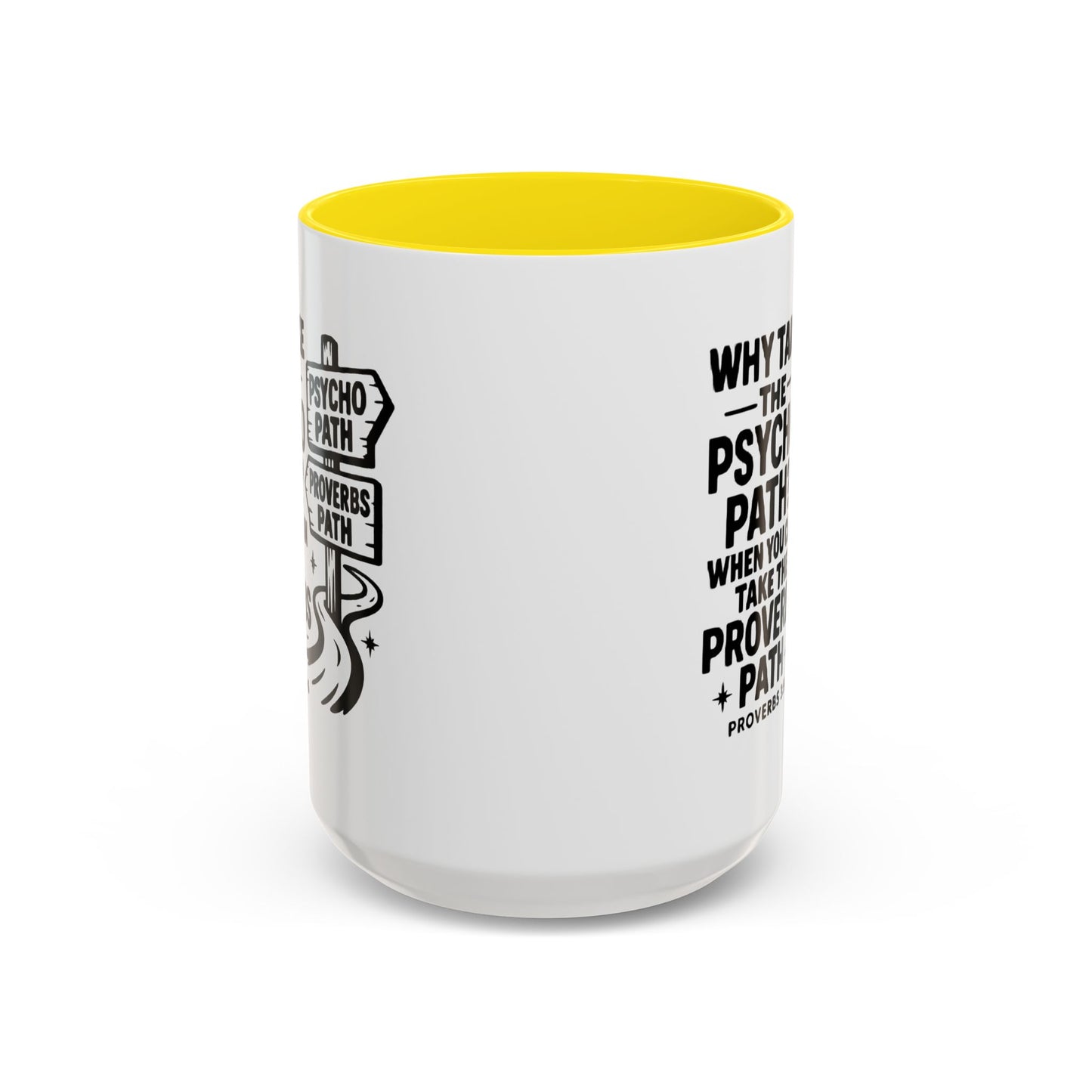 Inspirational Quote Accent Coffee Mug - Perfect Gift for Motivational Moments, Office Desk Essentials, Christian Gifts, Proverbs 3:5 - 6 - ClaimedbyGodDesigns