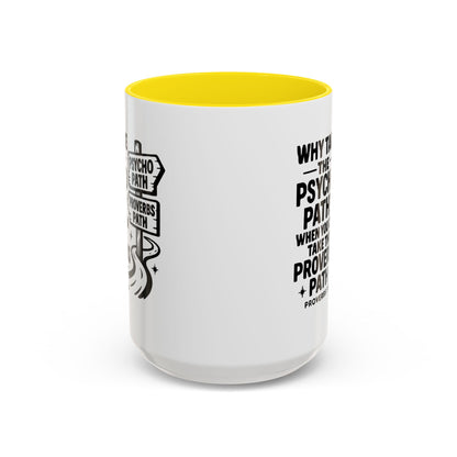 Inspirational Quote Accent Coffee Mug - Perfect Gift for Motivational Moments, Office Desk Essentials, Christian Gifts, Proverbs 3:5 - 6 - ClaimedbyGodDesigns