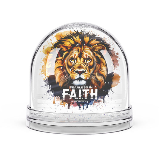 Christian Snow Globe, Religious Home Decor, Inspirational Gift, Christmas Decoration, Fearless In Faith - ClaimedbyGodDesigns