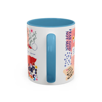 Inspirational Accent Coffee Mug - 11 & 15oz - Fear Him Not Man - Perfect Gift for Friends and Family