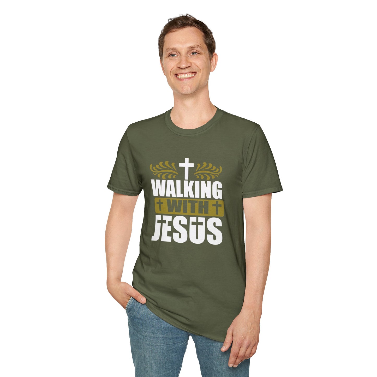 Walking With Jesus Unisex Christian T-shirt