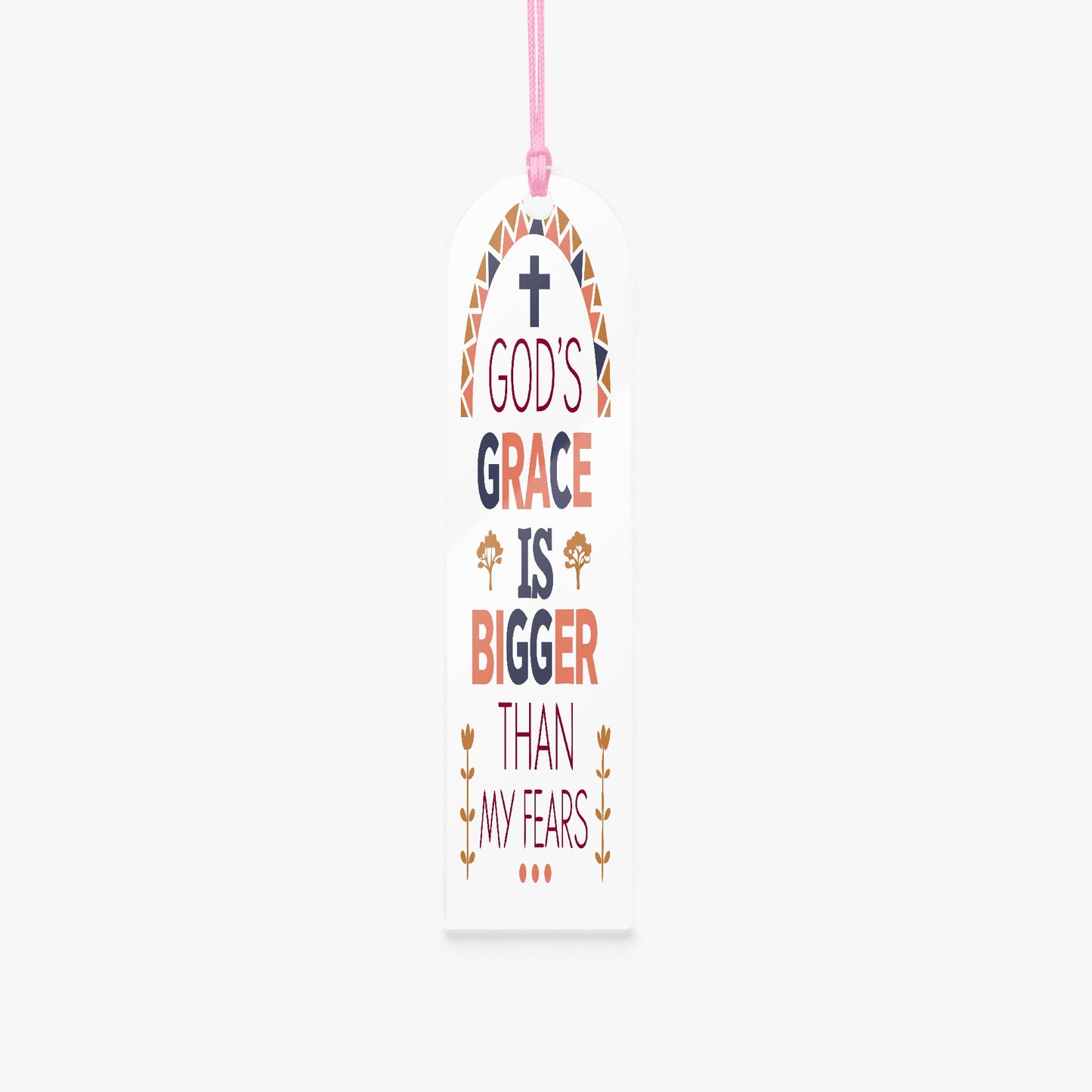 His Grace Christian Arch Acrylic Bookmark - ClaimedbyGodDesigns
