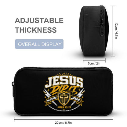 Jesus Did It Christian 3 Pcs School Backpack Set for Kids (Backpack, Kid's Insulated Lunch Bag & Pencil Case Organizer) - ClaimedbyGodDesigns