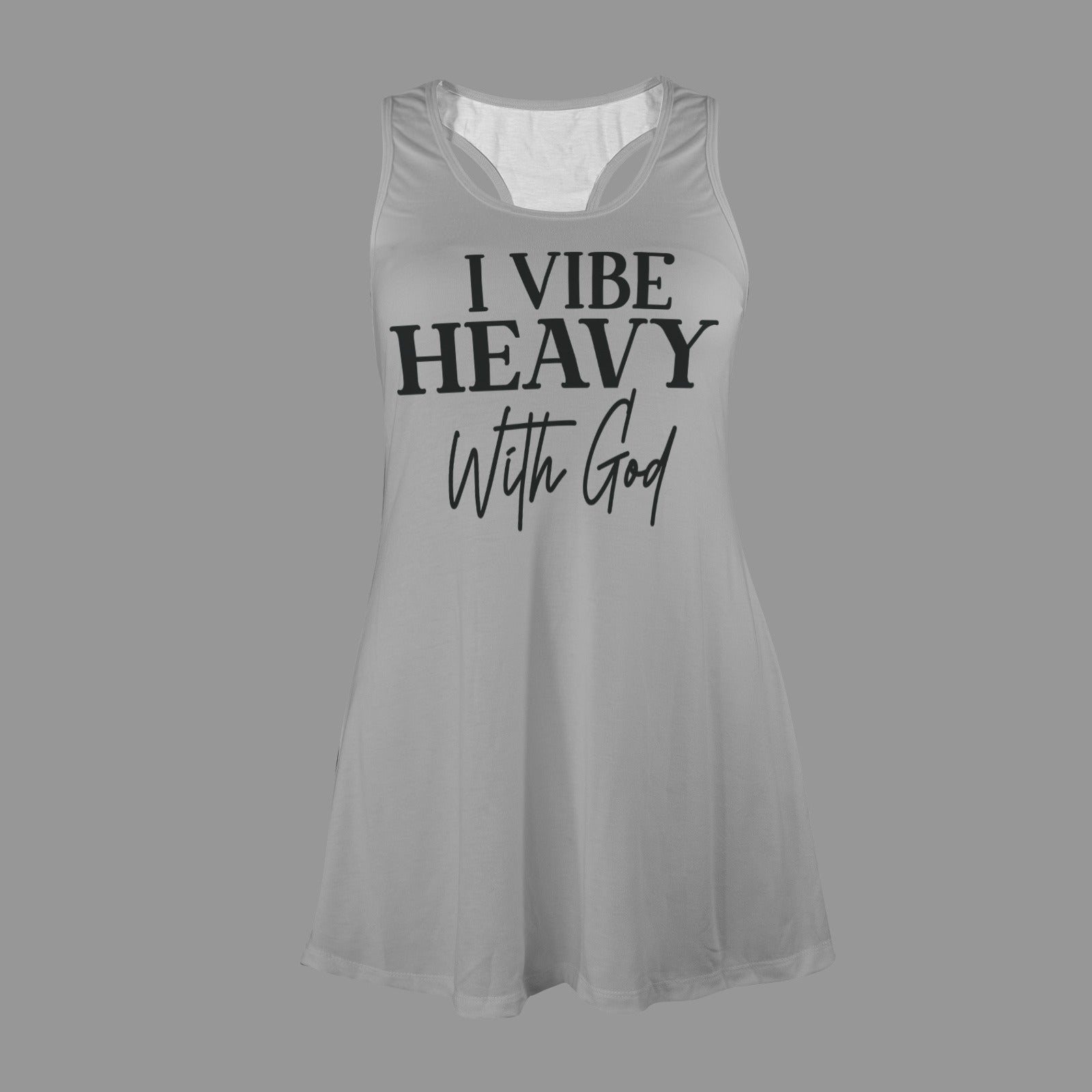 I Vibe Heavy With God Women's Christian Racer Vest Pajama Nightdress