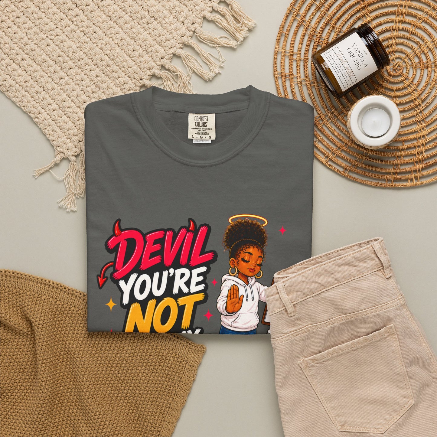 Devil You're Not On My Guest List T-Shirt - ClaimedbyGodDesigns