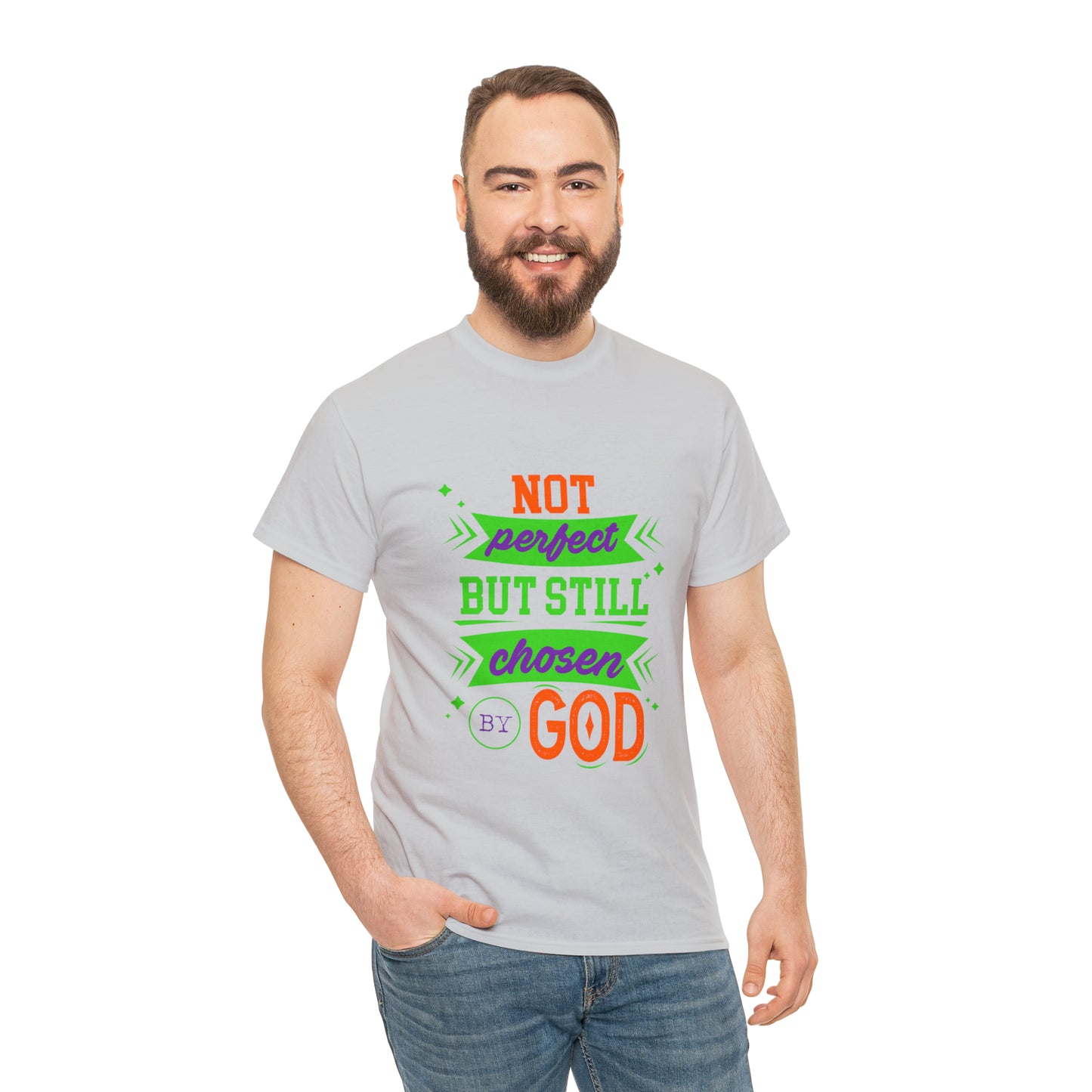 Not Perfect But Still Chosen By God Unisex Heavy Cotton Tee