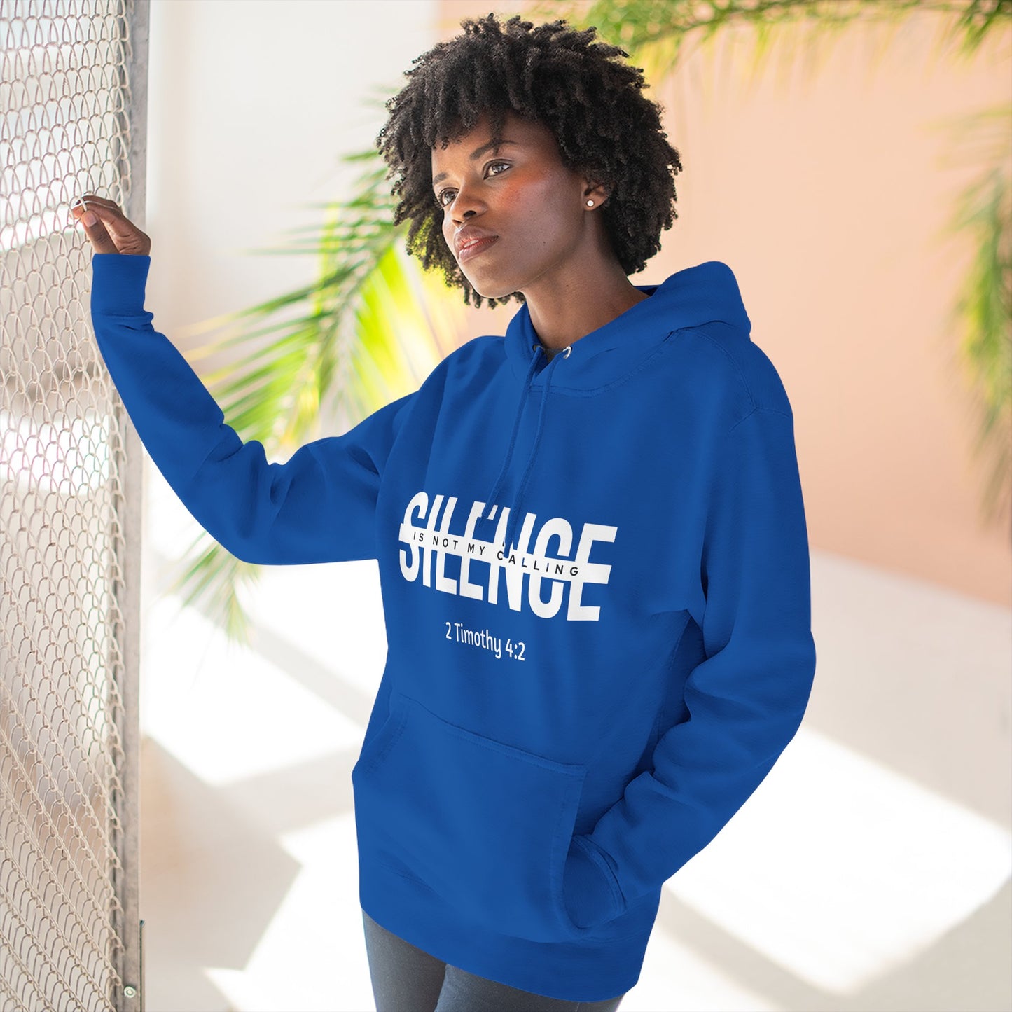 Silence Hoodie - Inspirational Fleece Unisex Pullover, Christian Gift, Motivational Activewear, Cozy Sweatshirt, Scripture Reminder - ClaimedbyGodDesigns