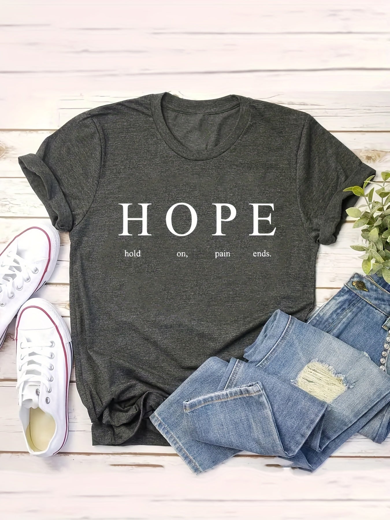 HOPE: Hold On Pain Ends Women's Christian T-shirt claimedbygoddesigns