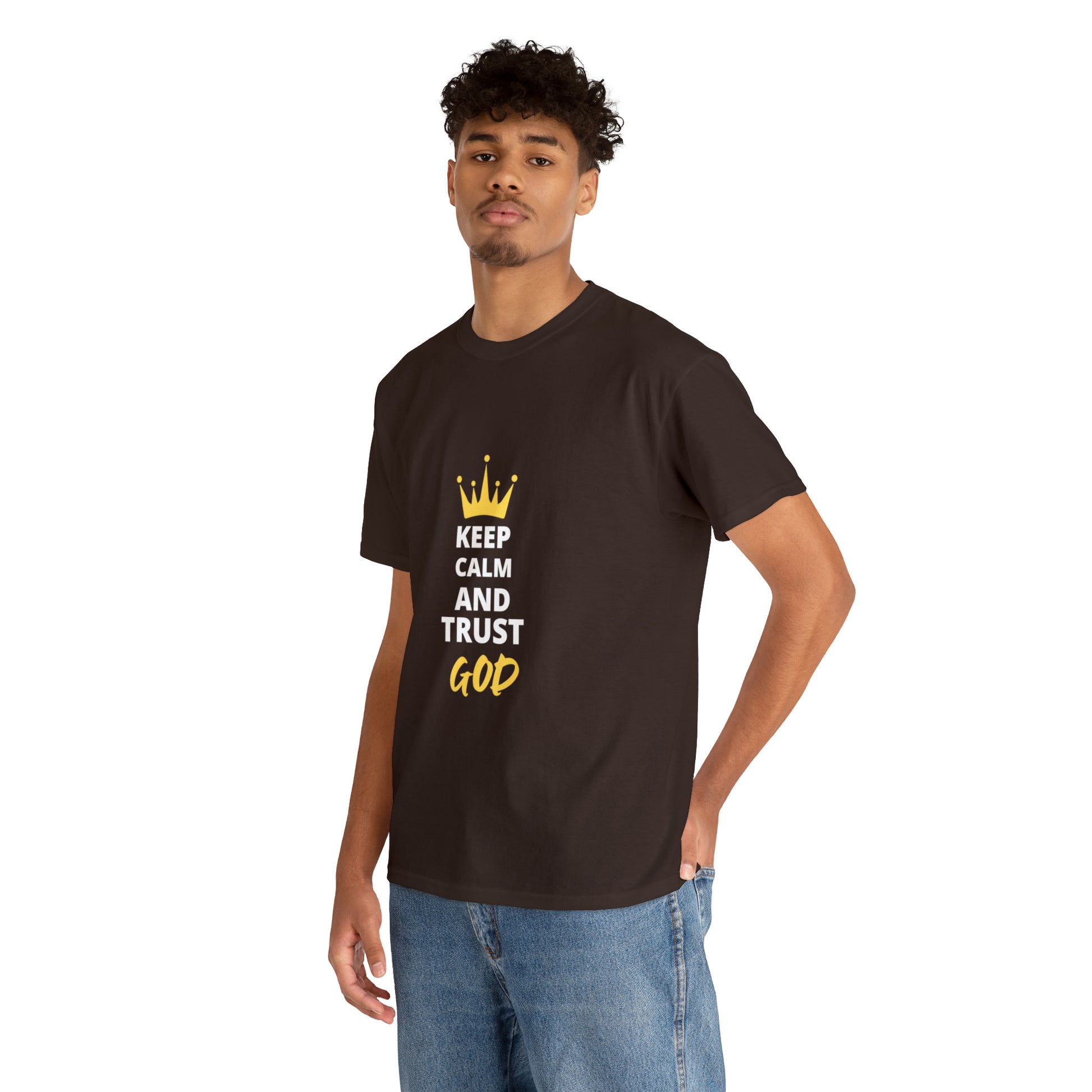 Keep Calm And Trust God Unisex Heavy Cotton Tee Printify