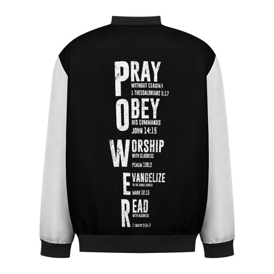 Christian Power Men's Christian Zipper Bomber Jacket