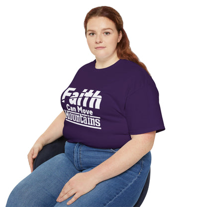 Faith Can Move Mountains Unisex Christian Ultra Cotton Tee Printify