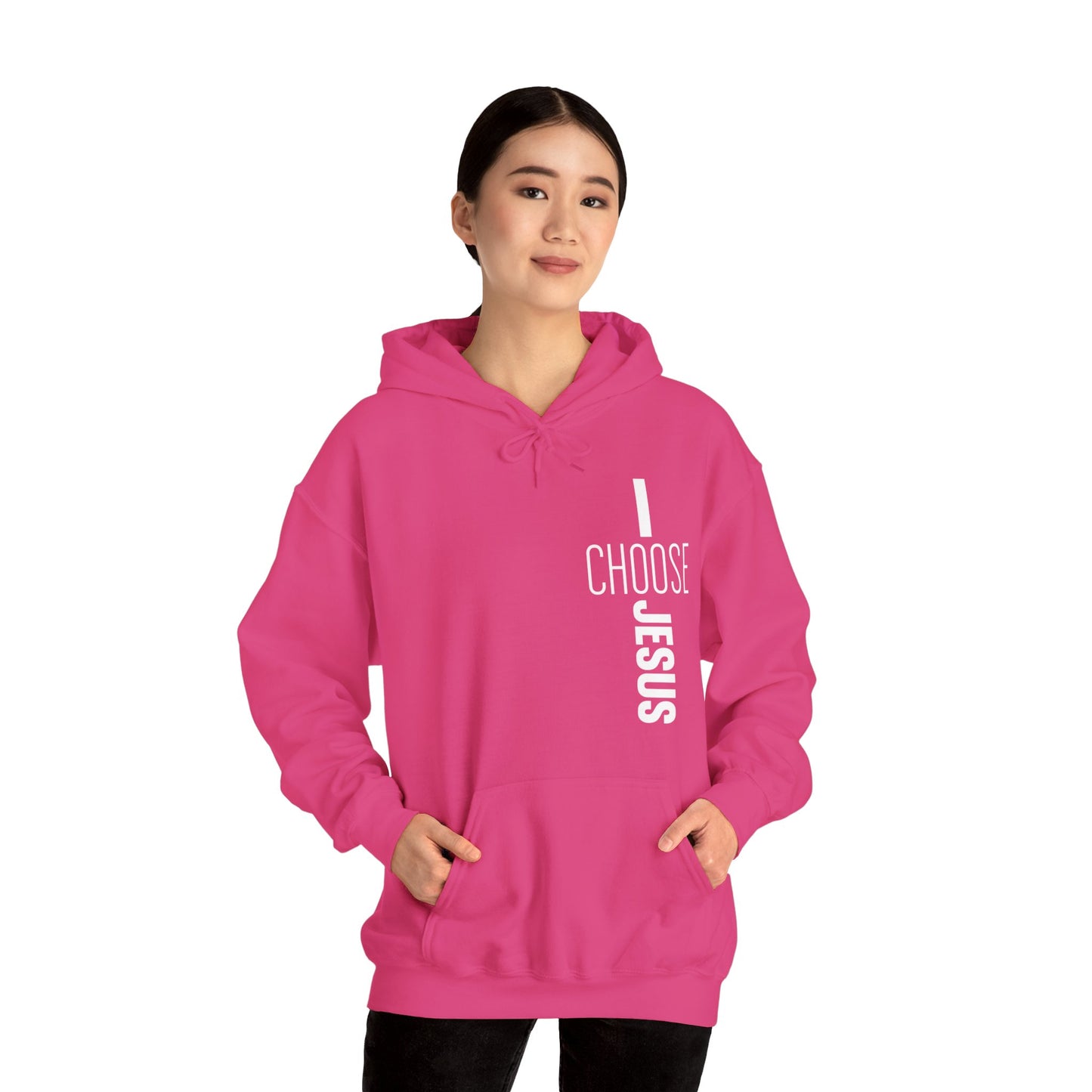 I Choose Jesus Unisex Christian Hooded Pullover Sweatshirt