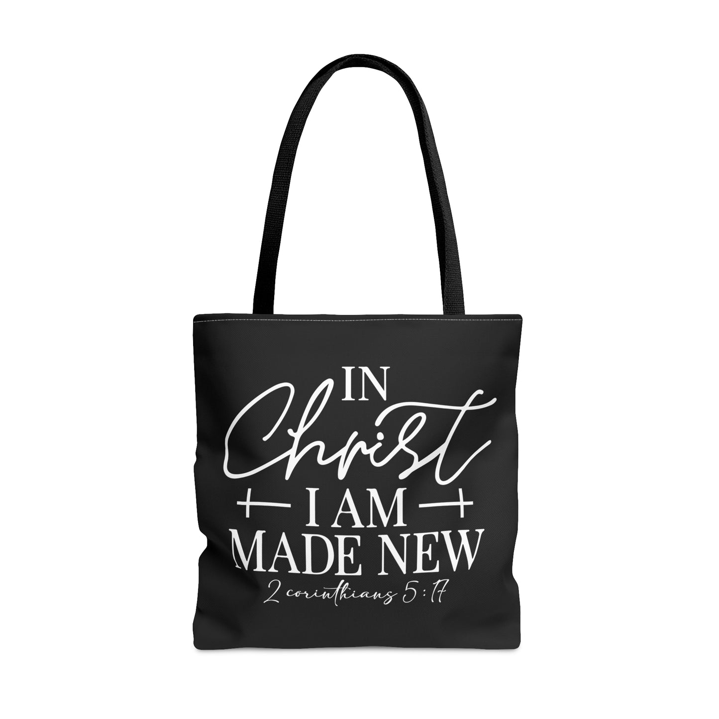 In Christ I Am Made New Christian Tote Bag