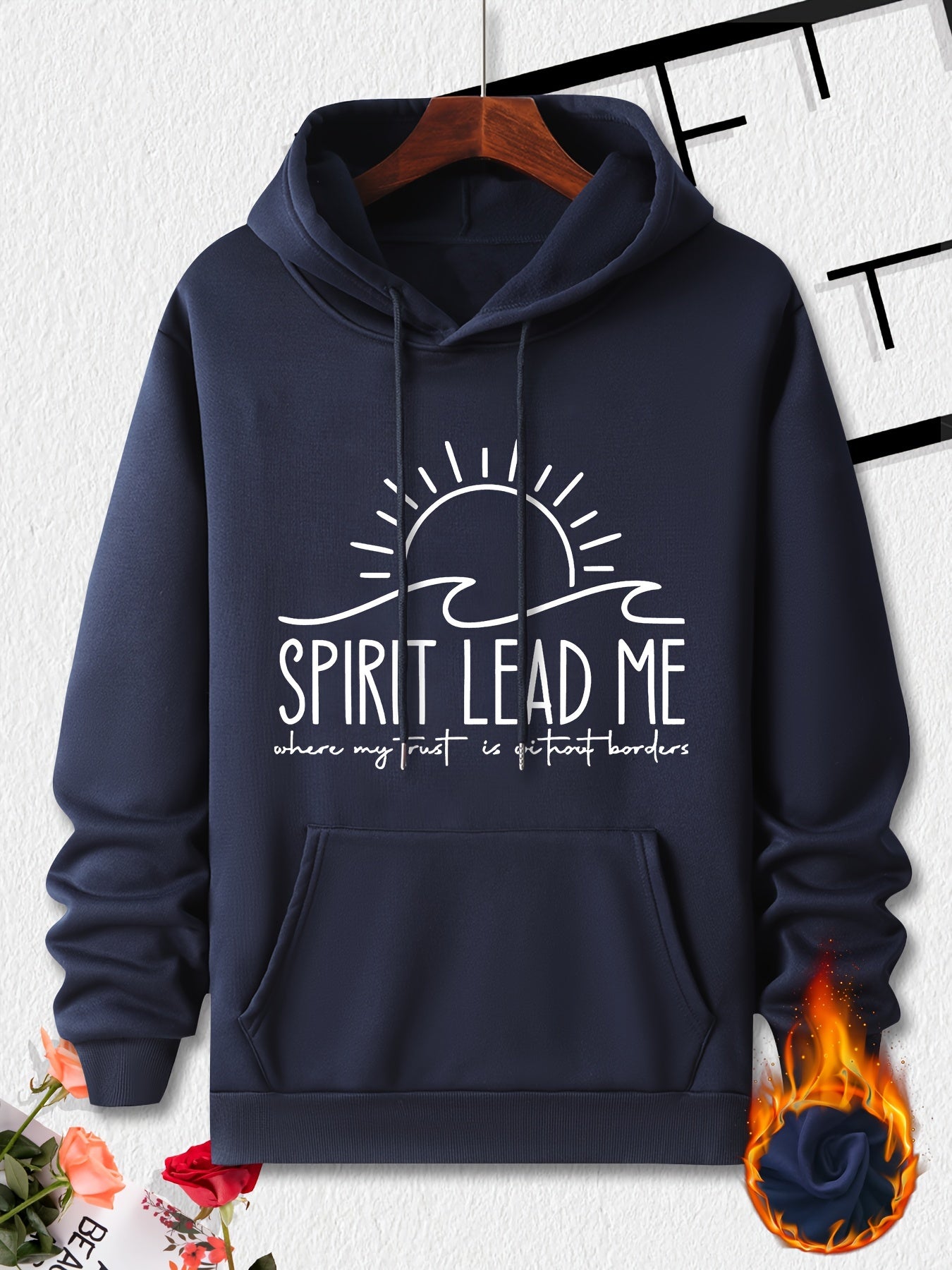 Spirit Lead Me Men's Christian Pullover Hooded Sweatshirt claimedbygoddesigns