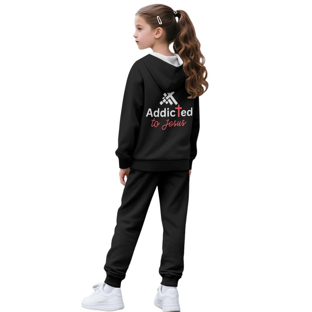 More Of Him Youth Christian Zippered Sportswear Outfit - ClaimedbyGodDesigns