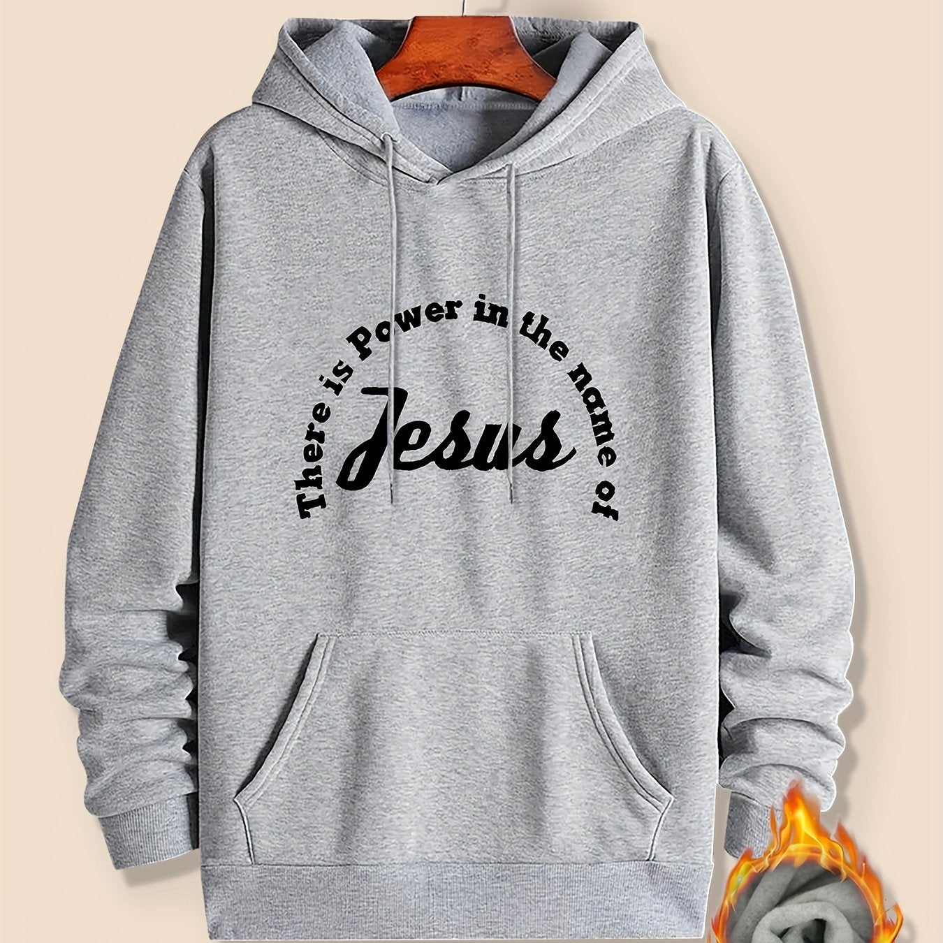 There Is Power In The Name Of Jesus Men's Christian Pullover Hooded Sweatshirt claimedbygoddesigns