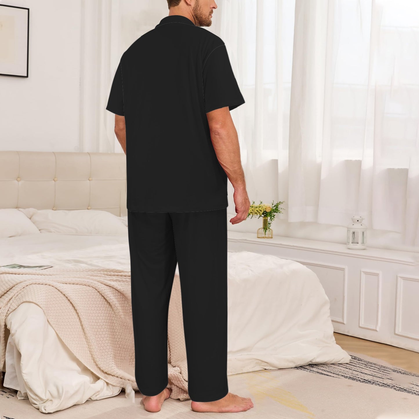 Claimed By God Men's Christian Pajamas Men's V - Neck Pajama Set - ClaimedbyGodDesigns