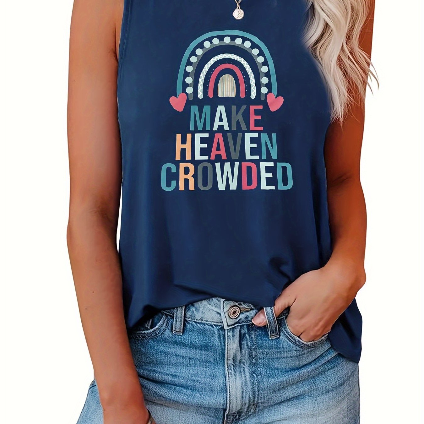 Make Heaven Crowded Women's Christian Tank Top claimedbygoddesigns