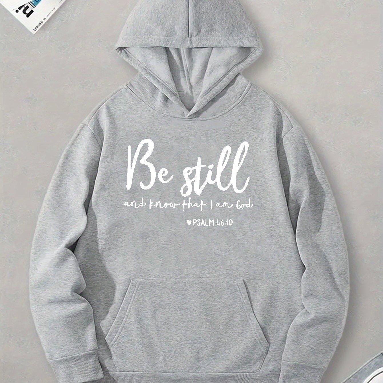 Be Still And Know That I Am God Men's Christian Pullover Hooded Sweatshirt claimedbygoddesigns