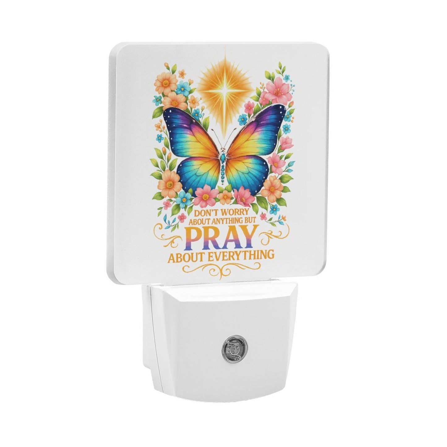 Pray About Everything Christian Night Light For Kids - ClaimedbyGodDesigns