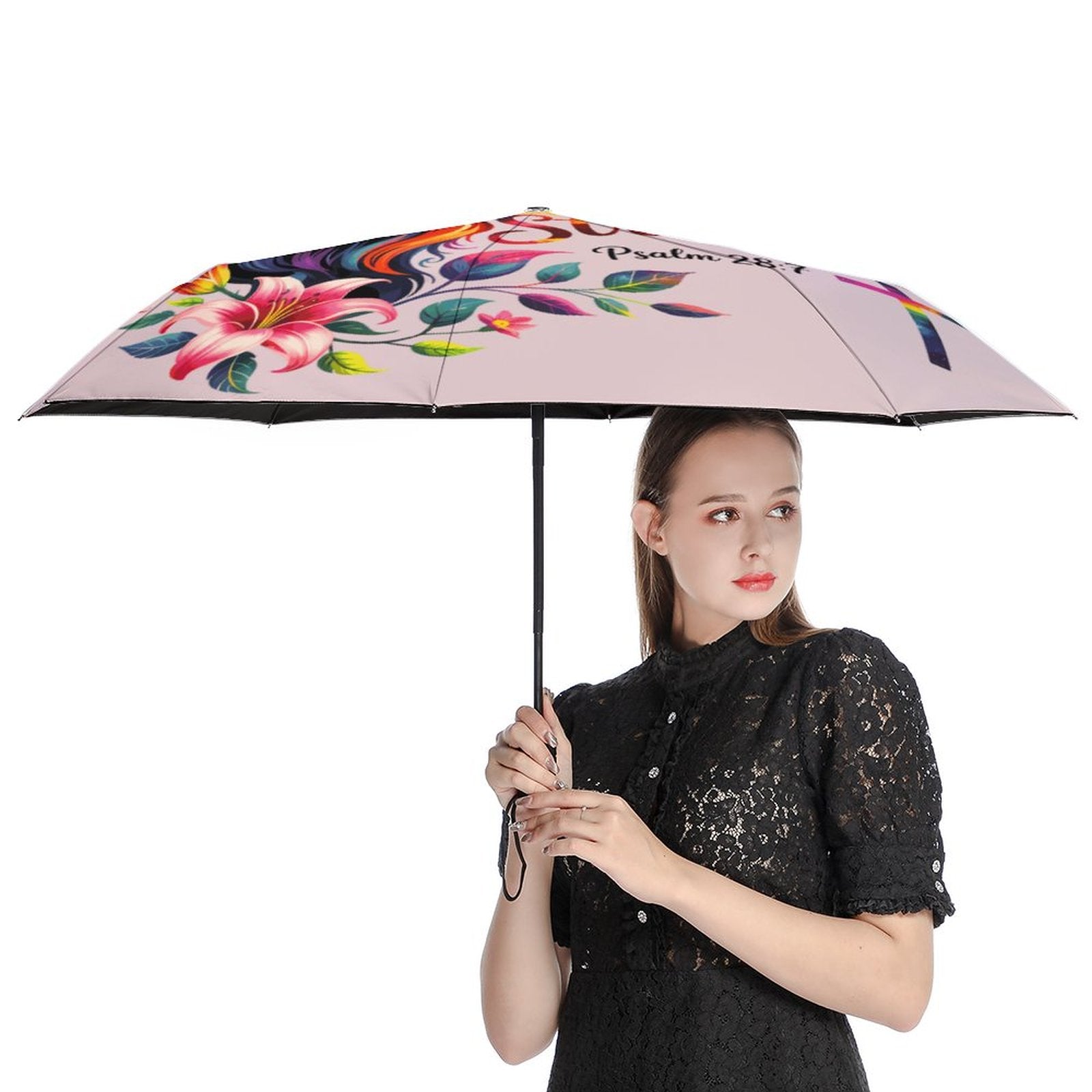 He Is My Strength Christian Auto Umbrella - ClaimedbyGodDesigns