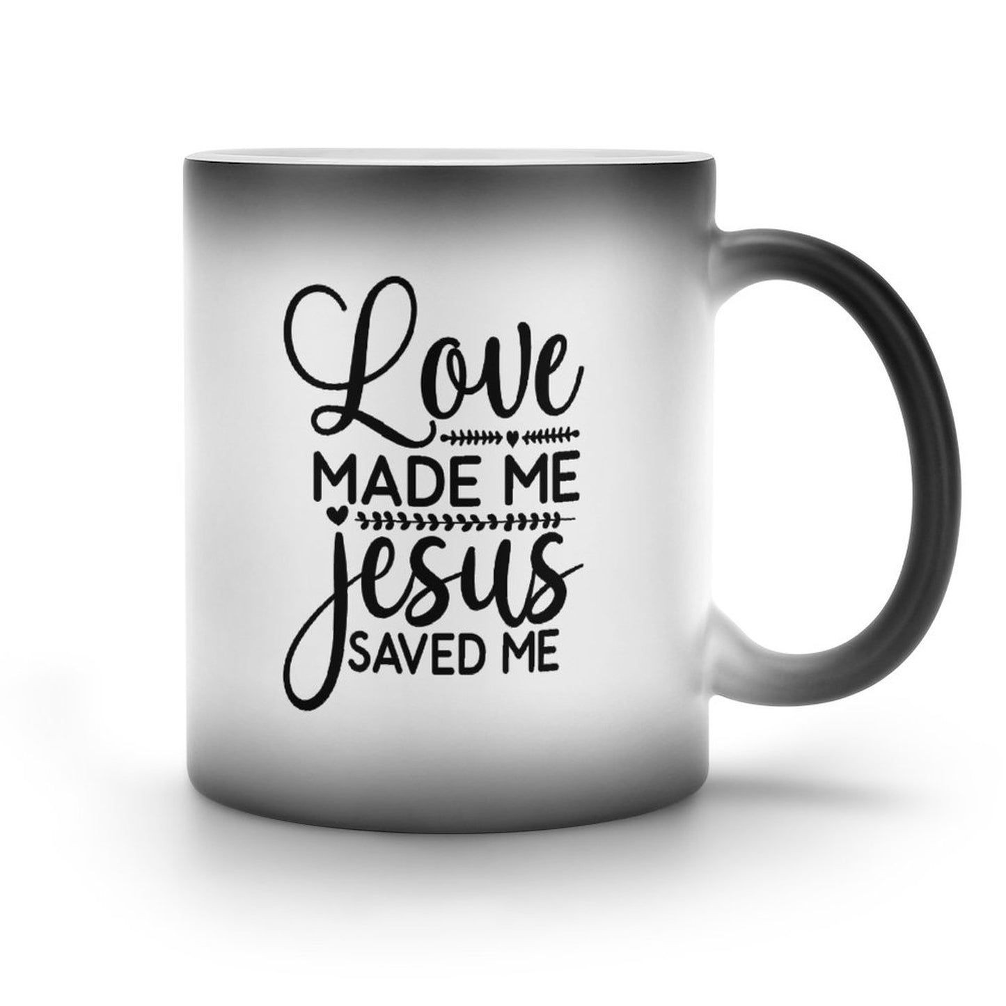 Love Made Me Jesus Saved Me Christian Color Changing Mug (Dual-sided )