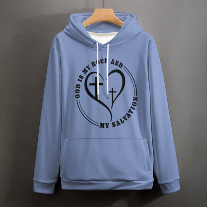 He Is My Rock And My Salvation Women's Christian Pullover Hooded Sweatshirt
