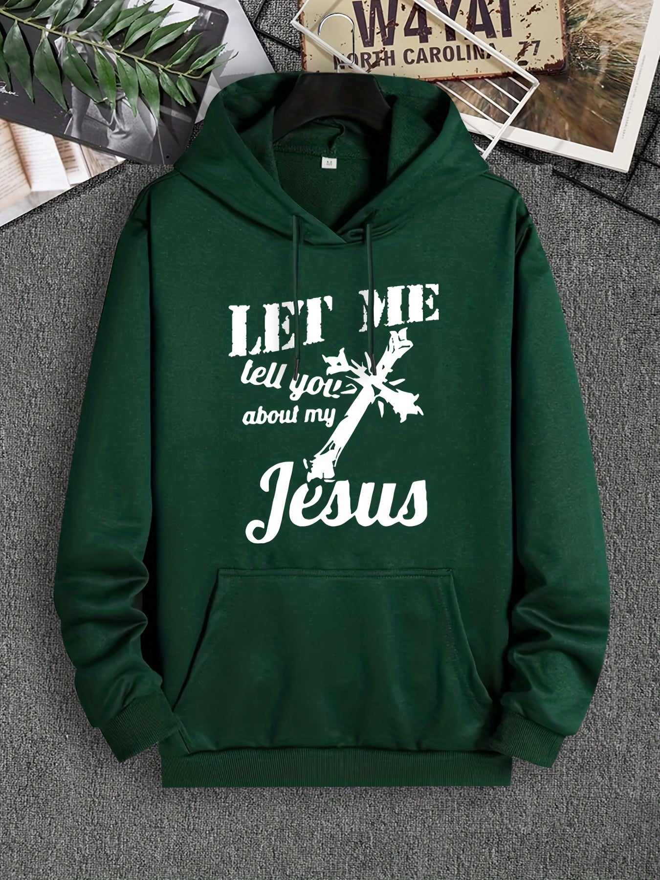 Let Me Tell You About My Jesus (2) Men's Christian Pullover Hooded Sweatshirt claimedbygoddesigns