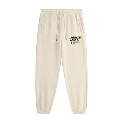 He Did It Unisex Christian Heavyweight Fleece Joggers (sweatpants)