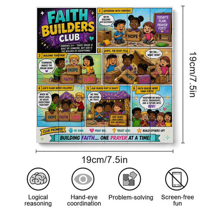 Faith Builders Club – Building Block Puzzle Ornament - ClaimedbyGodDesigns