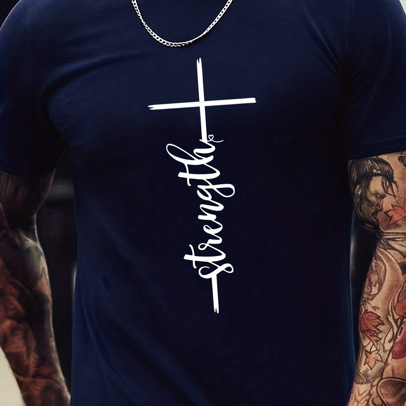 Strength Men's Christian T-Shirt claimedbygoddesigns