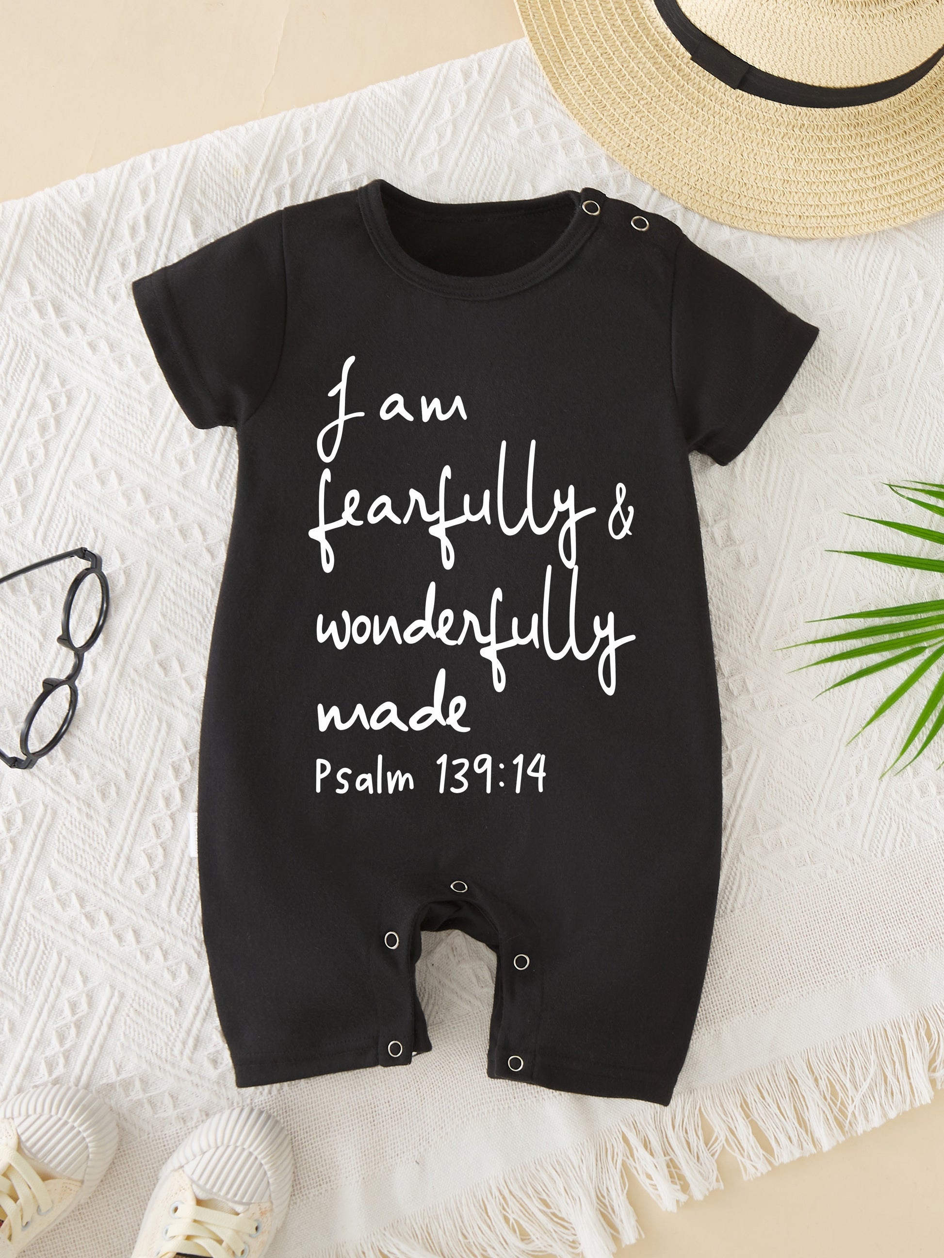 Psalm 139:14 I Am fearfully & Wonderfully Made Christian Baby Onesie claimedbygoddesigns