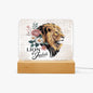 Lion Of Judah Acrylic Plaque with Stand - Rectangle - ClaimedbyGodDesigns