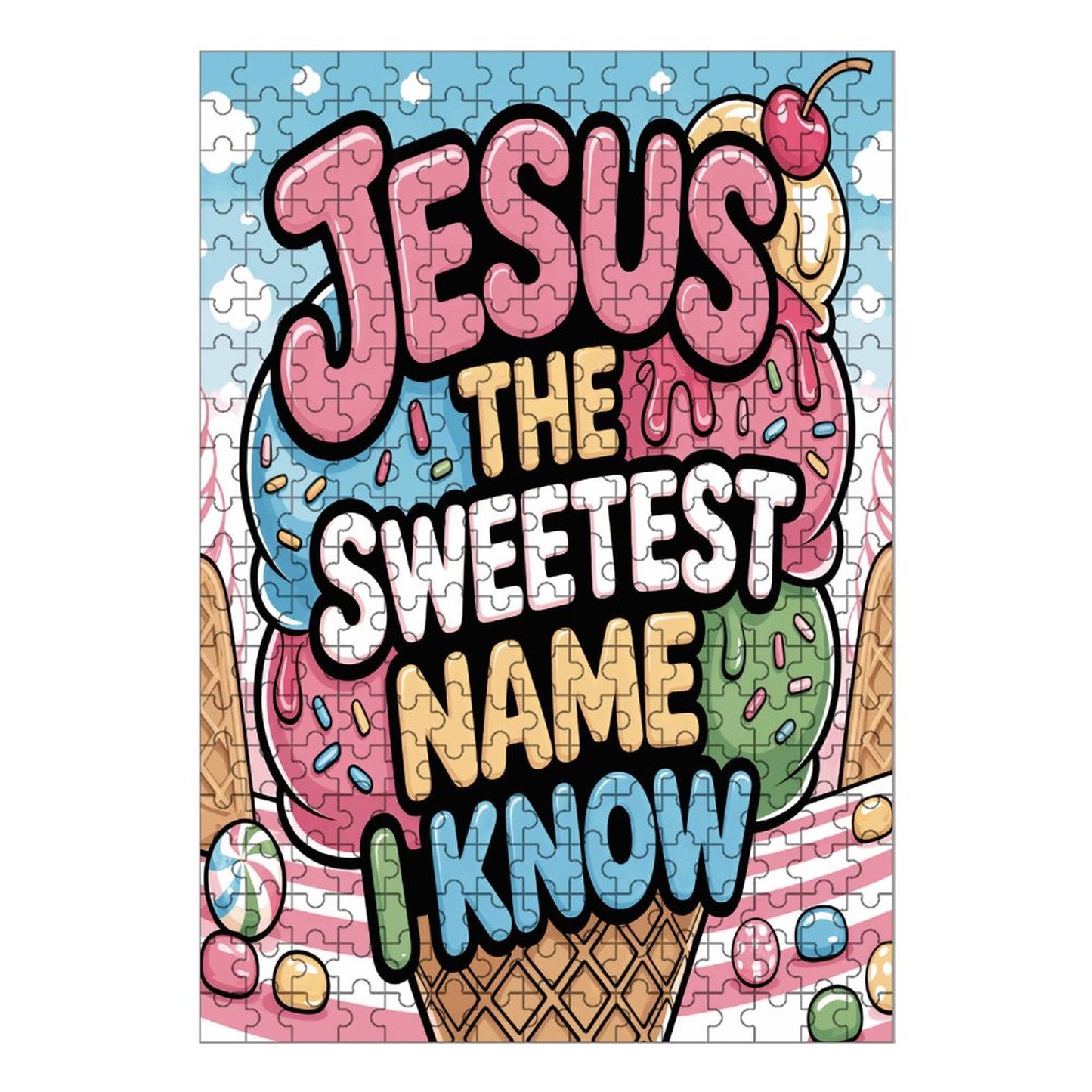 Jesus The Sweetest Name I Know Christian Vertical Wooden Puzzle