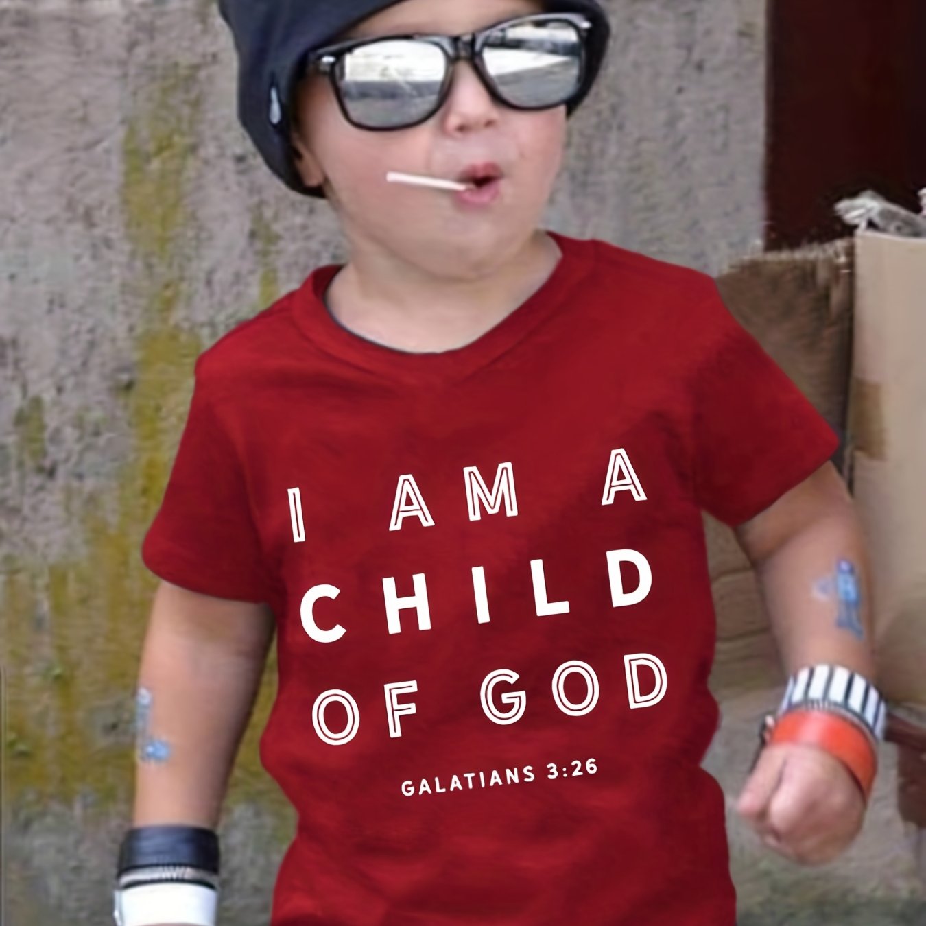 I'M A CHILD OF GOD Youth Christian T-shirt claimedbygoddesigns