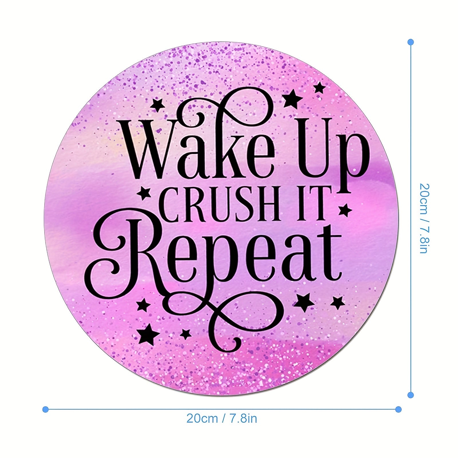 1pc Wake Up Crush It Repeat Christian Computer Mouse Pad, 7.8*7.8*0.12inch/ 19.81*19.81*0.3cm claimedbygoddesigns